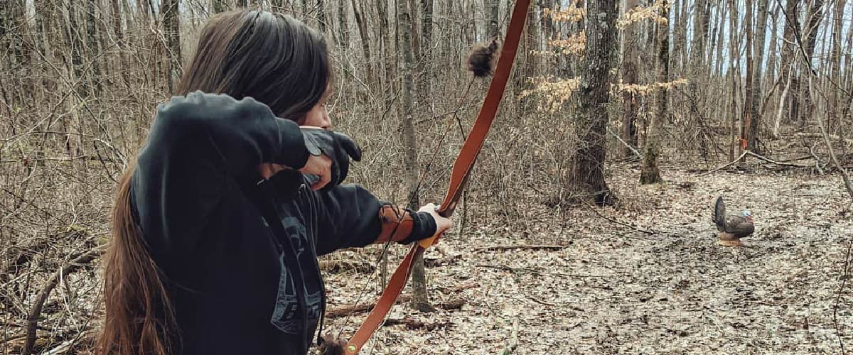 Image – archer drawing a recurve bow