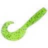 Dry Creek Custom Baits Single Tail Money Grubber Grub - Chartreuse Pepper, 5in, 20pk - Chartreuse Pepper