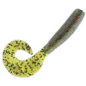 Dry Creek Custom Baits Single Tail Money Grubber Grub - Watermelon Red and Pepper, 4in, 20pk