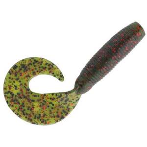 Dry Creek Custom Baits Single Tail Money Grubber Grub - Watermelon Red and Pepper, 5in, 20pk