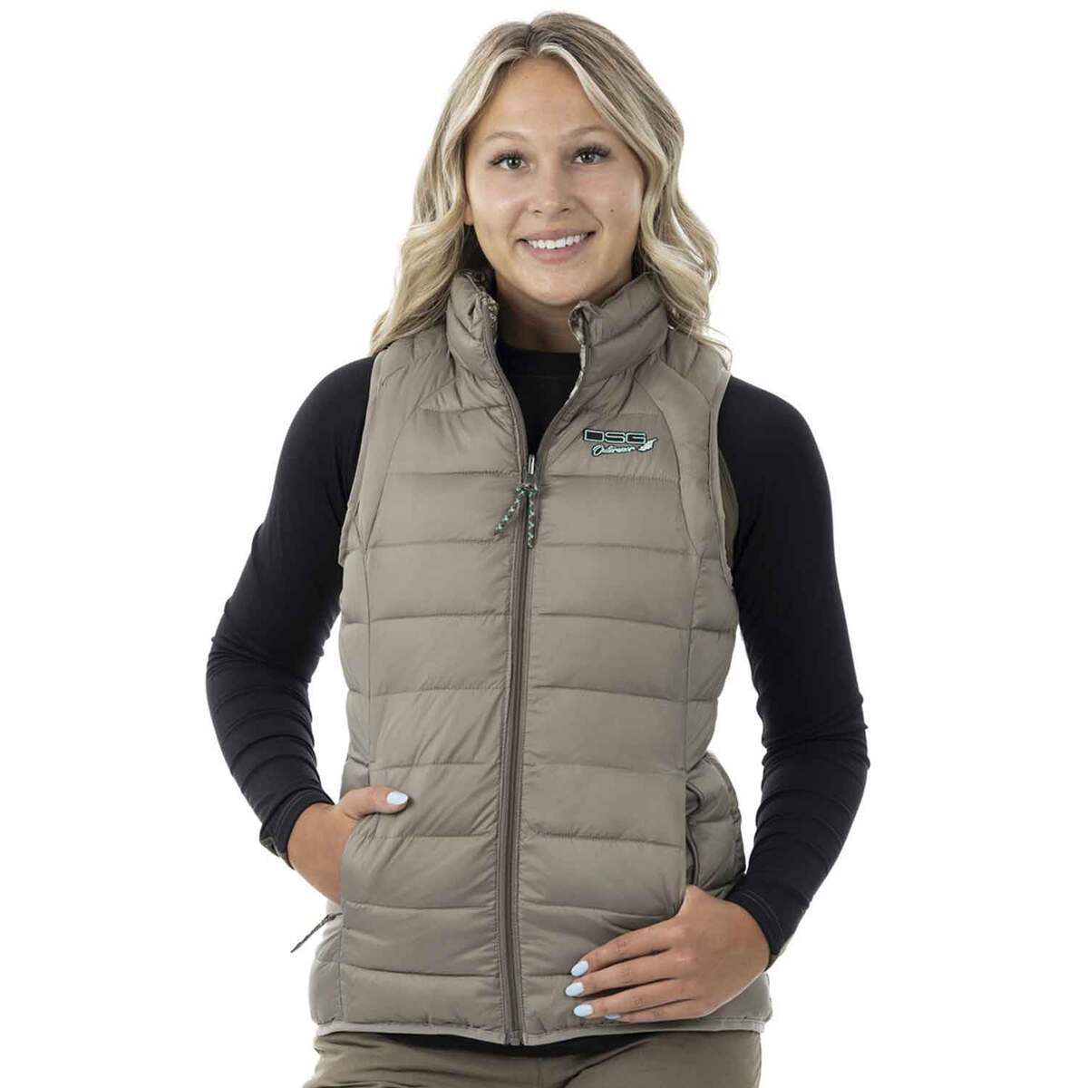 DSG Outerwear Women's Mossy Oak Bottomland Original Reversible Puffer Hunting Vest DSG Outerwear Women's Mossy Oak Bottomland Original Reversible Puffer Hunting Vest