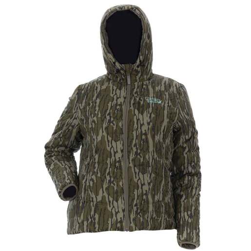DSG Outerwear Women's Mossy Oak Bottomland Reversible Puffer Hunting Jacket - Mossy Oak Bottomland/Stone 5XL - Dsg Outerwear