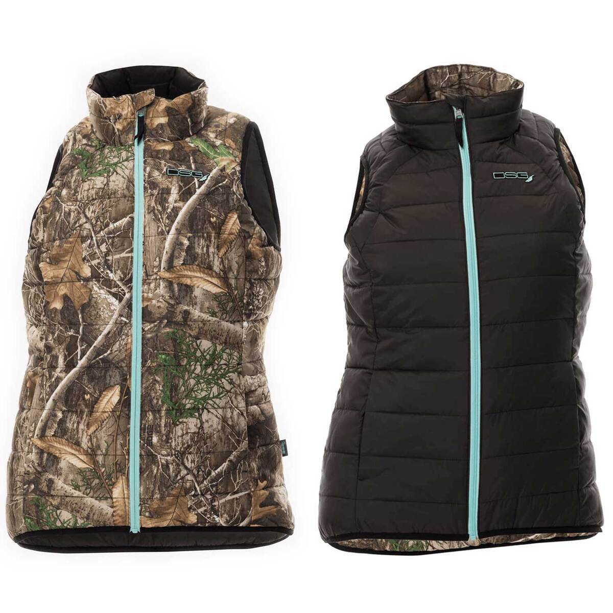 DSG Outerwear Women's Realtree Edge Reversible Puffer Hunting Vest DSG Outerwear Women's Realtree Edge Reversible Puffer Hunting Vest