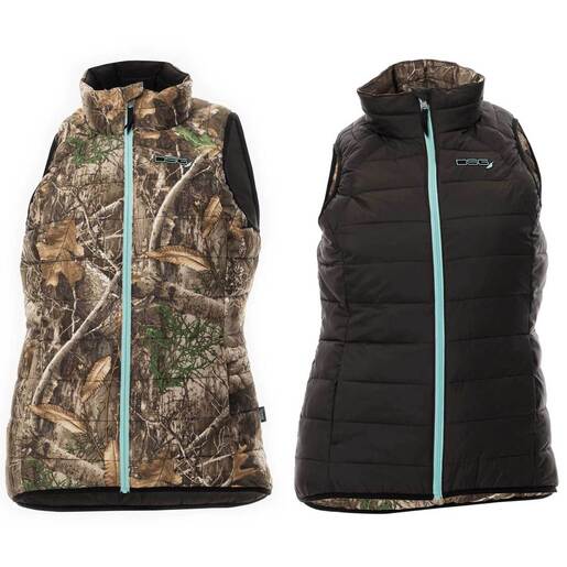 DSG Outerwear Women’s Realtree Edge Reversible Puffer Hunting Vest XL