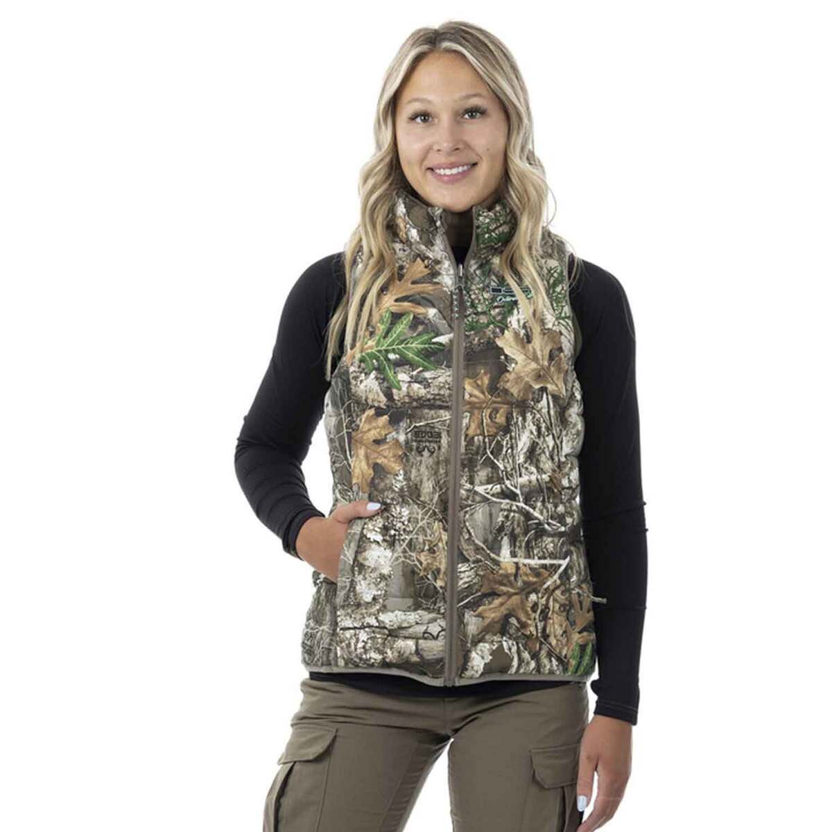 DSG Outerwear Women's Realtree Edge Reversible Puffer Hunting Vest DSG Outerwear Women's Realtree Edge Reversible Puffer Hunting Vest
