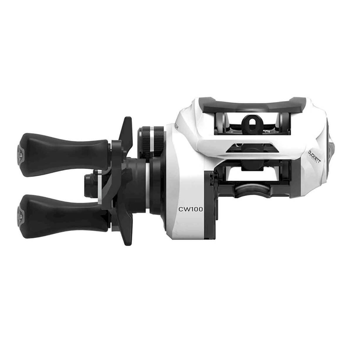 Duckett Fishing Paradigm CWx100 Series Casting Reel - Size 100, Right Retrieve - White/Black 100 Duckett Fishing Paradigm CWx100 Series Casting Reel - Size 100, Right Retrieve - White/Black 100