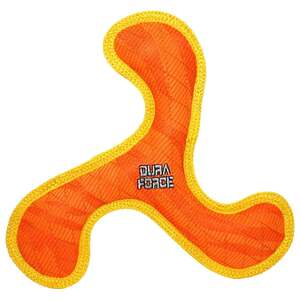 Duraforce Boomerang Tiger Orange Woven Mesh Retrieving Dog Toy