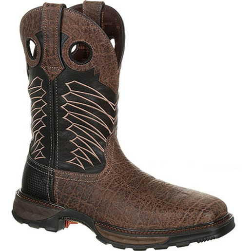 Durango Men's Maverick XP Steel Toe 11in Waterproof Western Work Boots - Chocolate Safari/Elephant Black 11 - Durango