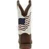 Durango Men's Rebel Distressed Flag Embroidery 12in Western Boots