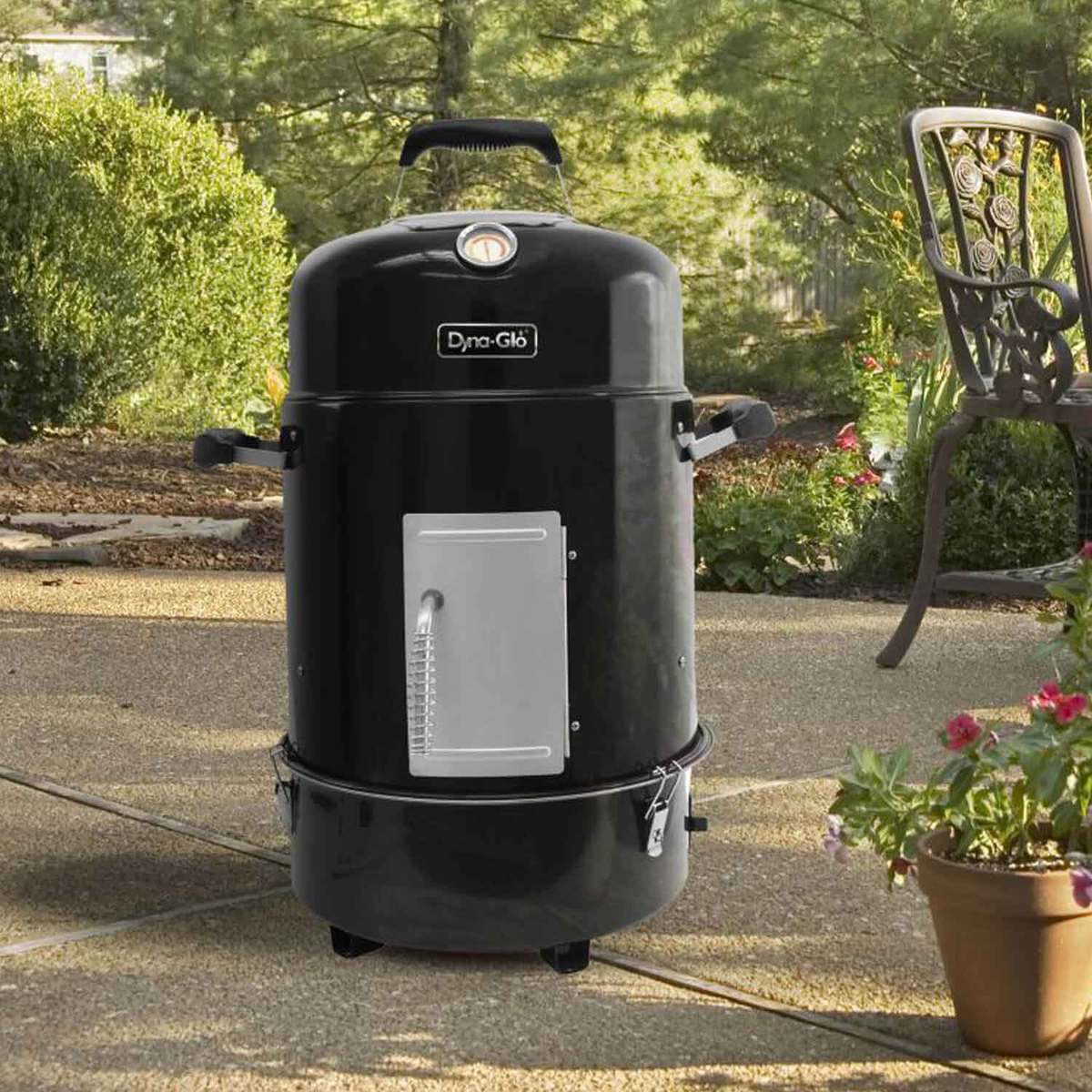 Dyna-Glo Compact Charcoal Bullet Smoker - Black - Black Dyna-Glo Compact Charcoal Bullet Smoker - Black - Black