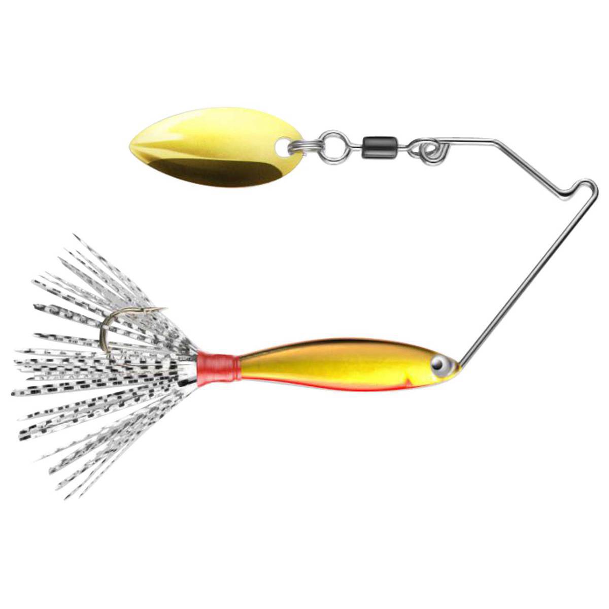 Dynamic Lures Micro Spinnerbait - Gold/Orange, 1/8oz, 2-1/4in ...