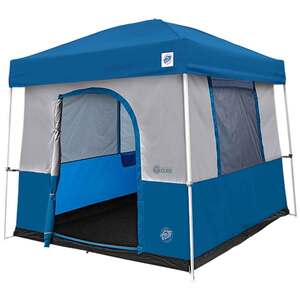 E-Z UP 10x10 Sierra Shelter and Camping Cube Sport Bundle - Blue