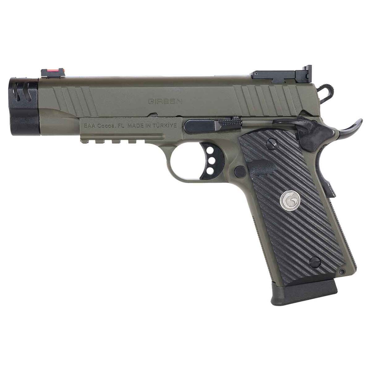 EAA Girsan MC1911 10mm Auto 4.4in OD Green Pistol - 9+1 Rounds - Green EAA Girsan MC1911 10mm Auto 4.4in OD Green Pistol - 9+1 Rounds - Green