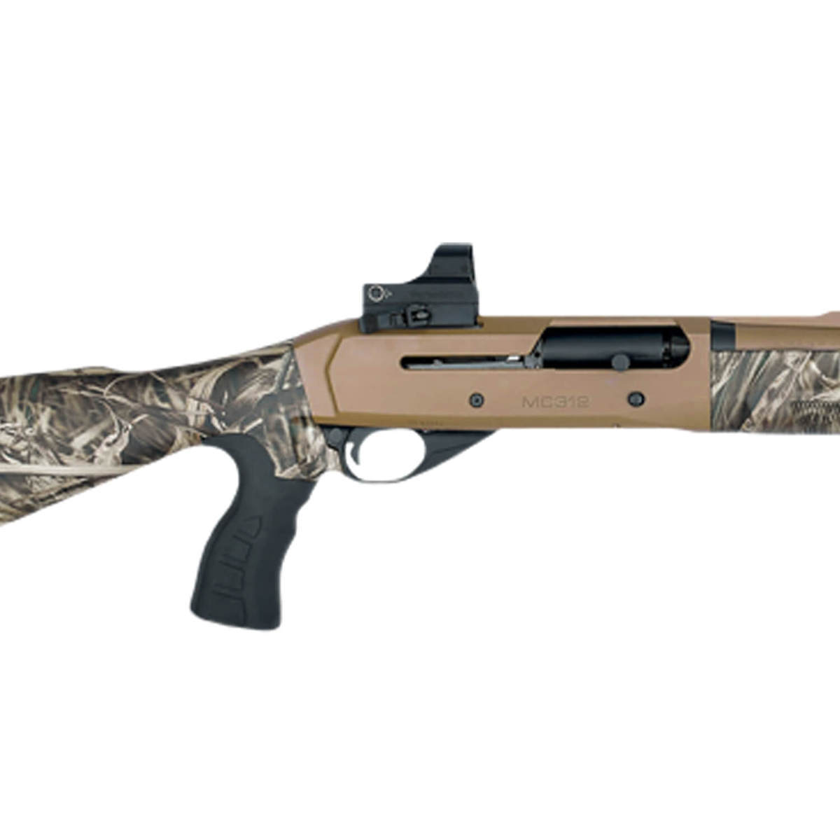 EAA Girsan MC312 Gobbler 12 Gauge 3-1/2in Tan/Camo Semi Automatic Shotgun - 24in - Camo/Black/Tan EAA Girsan MC312 Gobbler 12 Gauge 3-1/2in Tan/Camo Semi Automatic Shotgun - 24in - Camo/Black/Tan