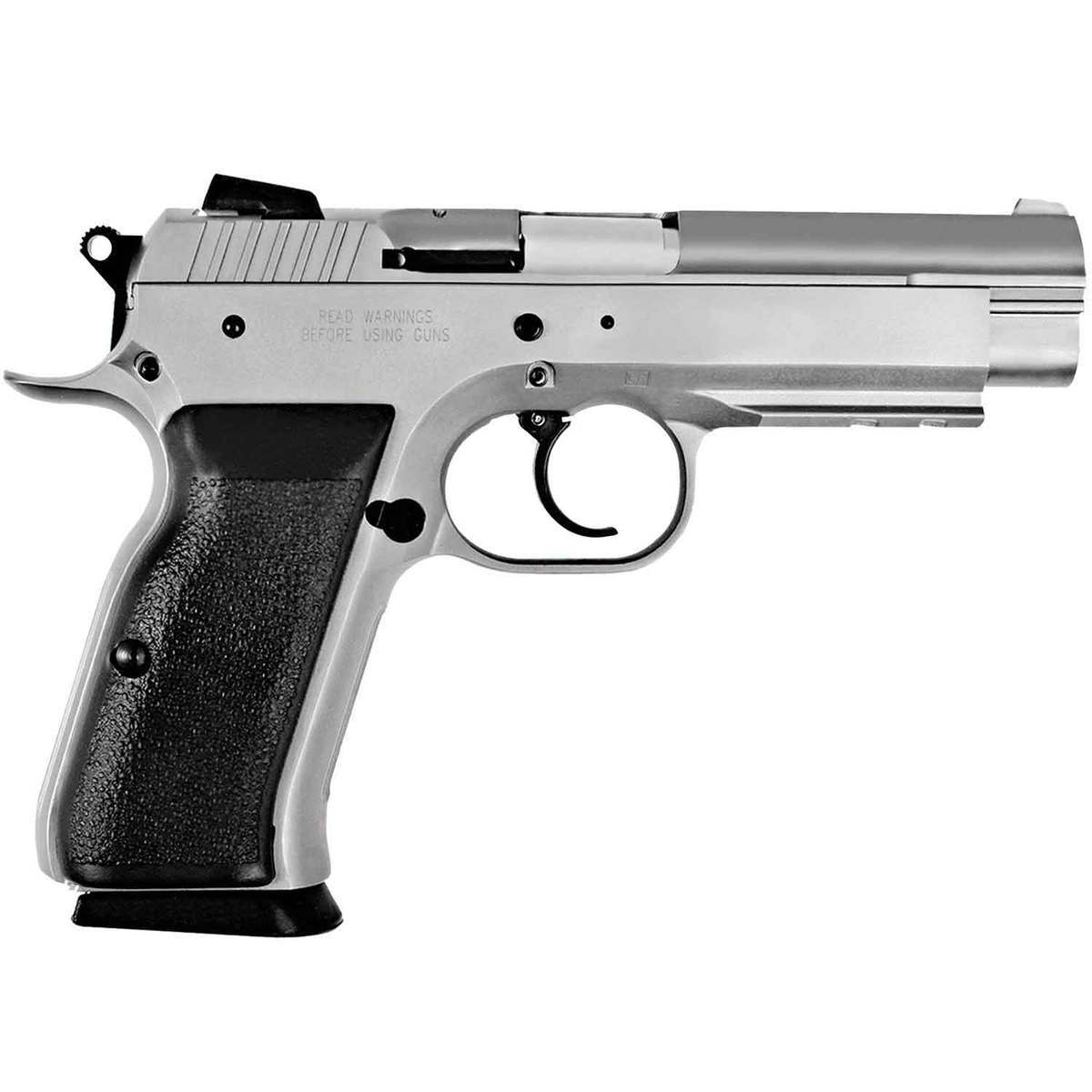 EAA Witness 38 Super Auto 4.5in Stainless/Black Pistol - 17+1 Rounds EAA Witness 38 Super Auto 4.5in Stainless/Black Pistol - 17+1 Rounds
