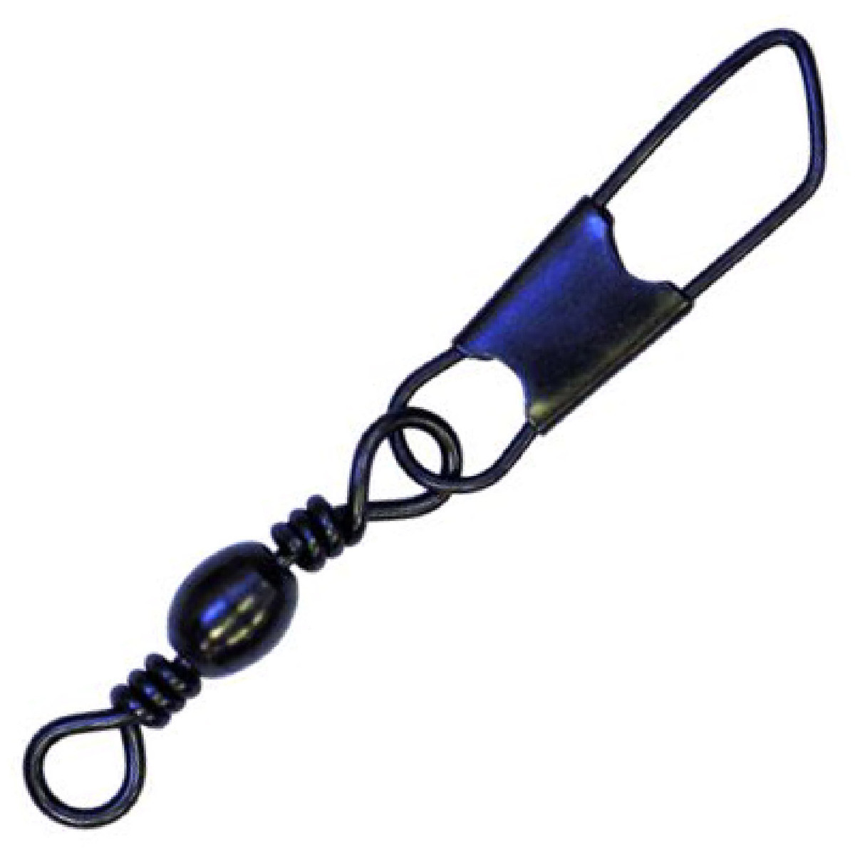 Eagle Claw Black Barrel Swivel With Safety Snap Eagle Claw Black Barrel Swivel With Safety Snap