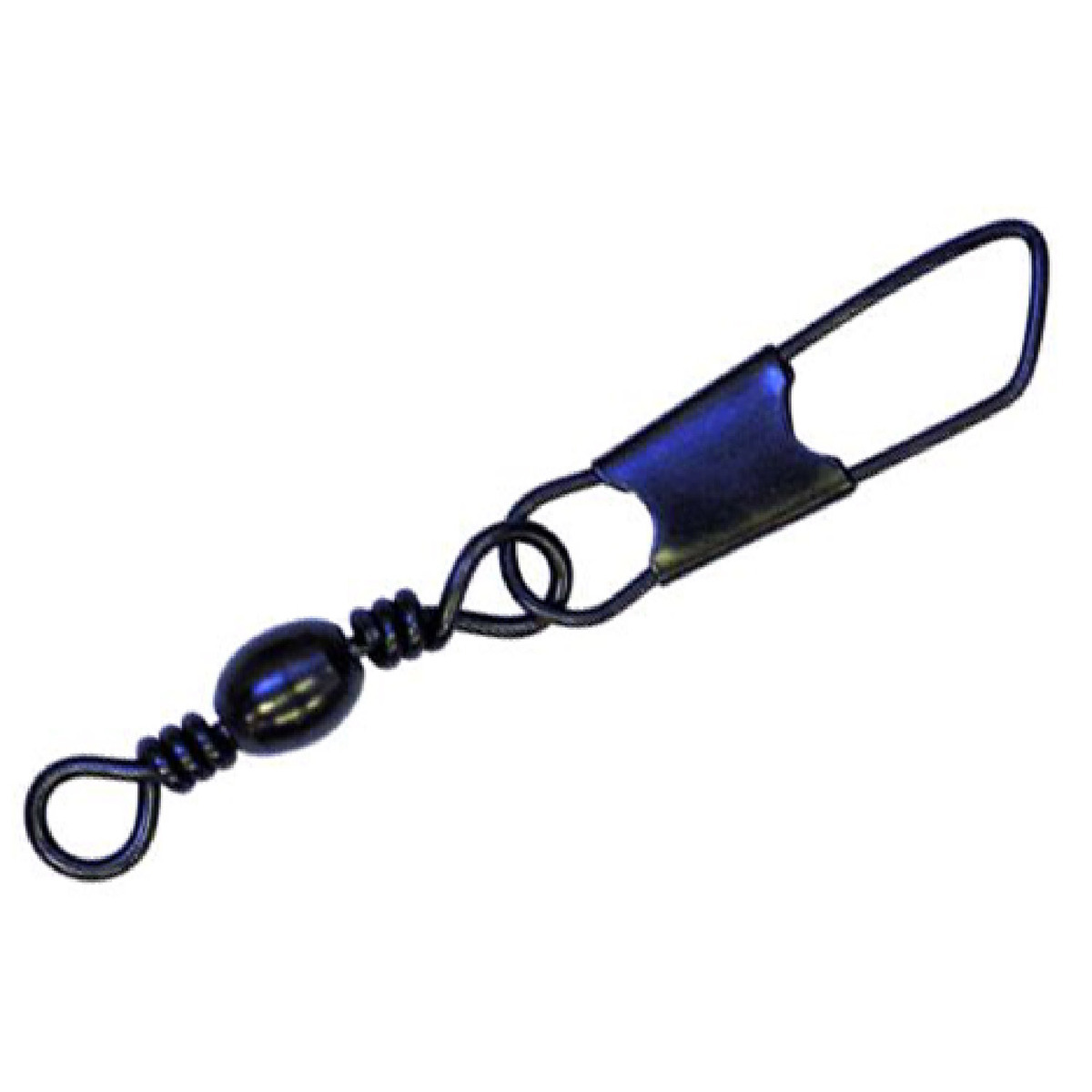 Eagle Claw Black Barrel Swivel With Safety Snap Eagle Claw Black Barrel Swivel With Safety Snap