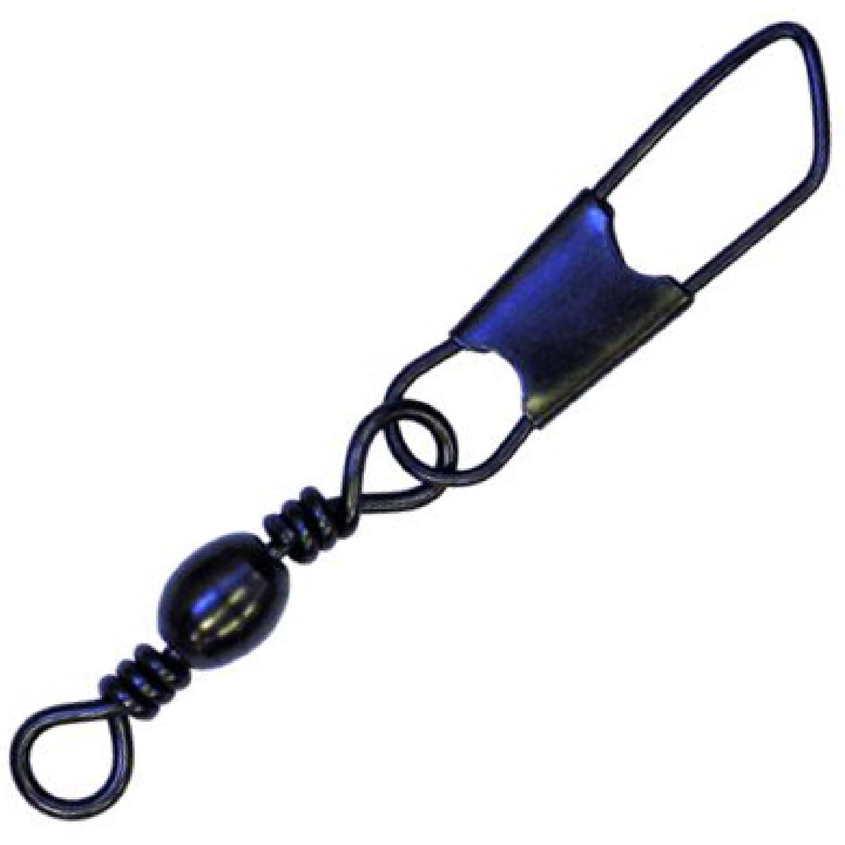 Eagle Claw Black Barrel Swivel With Safety Snap Eagle Claw Black Barrel Swivel With Safety Snap