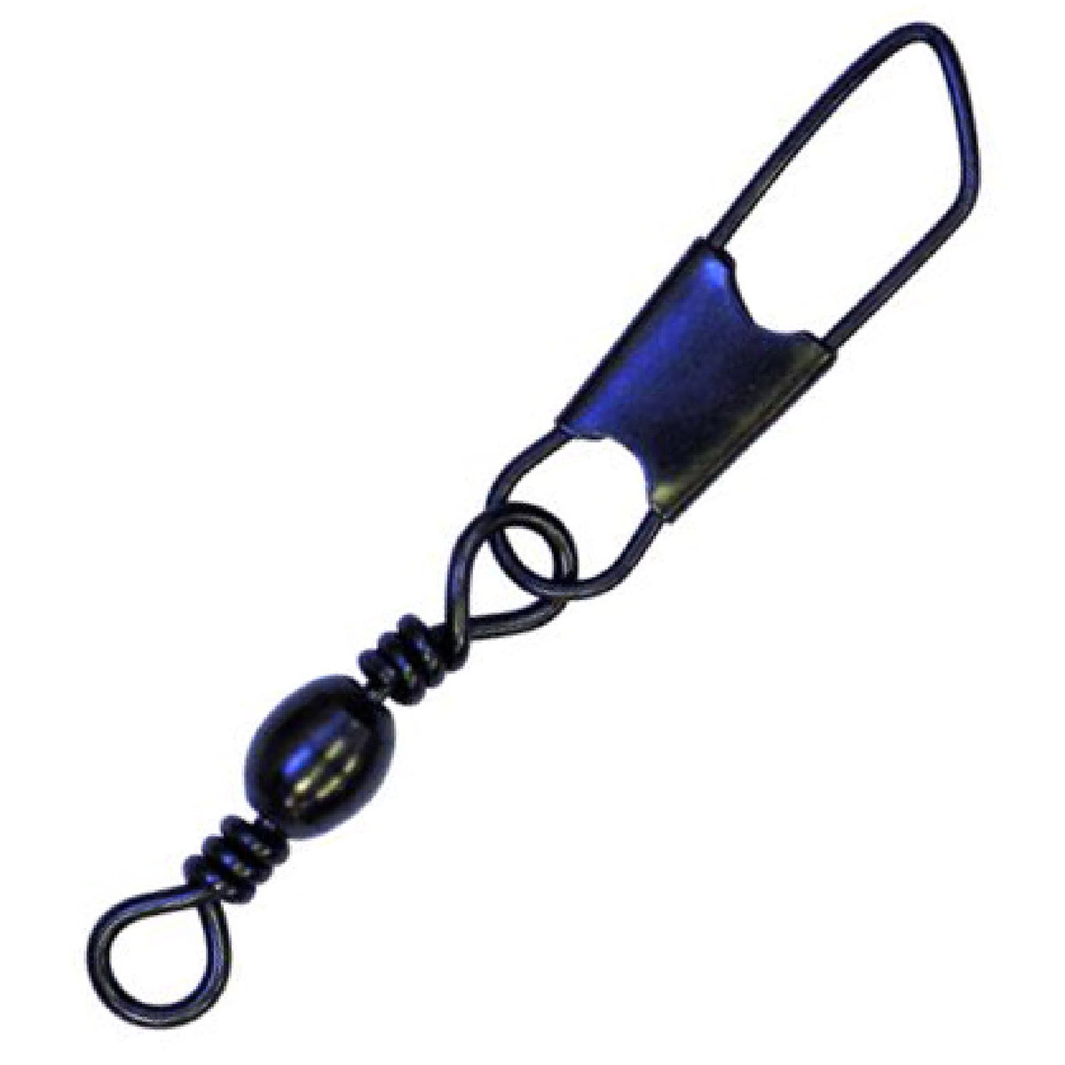 Eagle Claw Black Barrel Swivel With Safety Snap Eagle Claw Black Barrel Swivel With Safety Snap