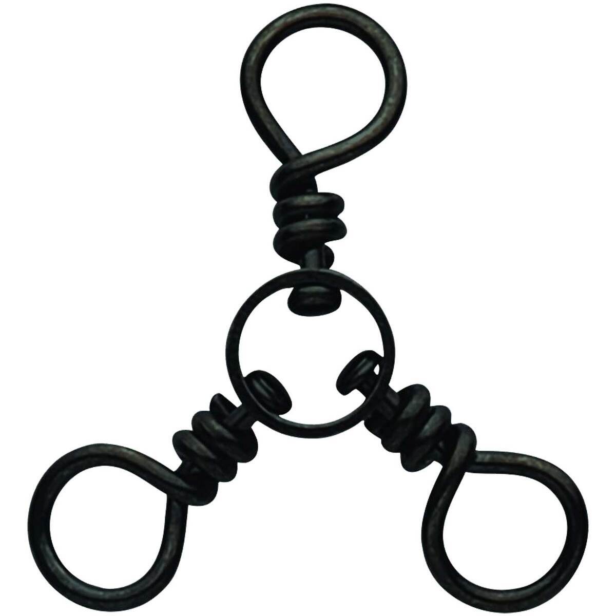 Eagle Claw 3-way Swivel - Black, 2-0 - Black 2/0 Eagle Claw 3-way Swivel - Black, 2-0 - Black 2/0
