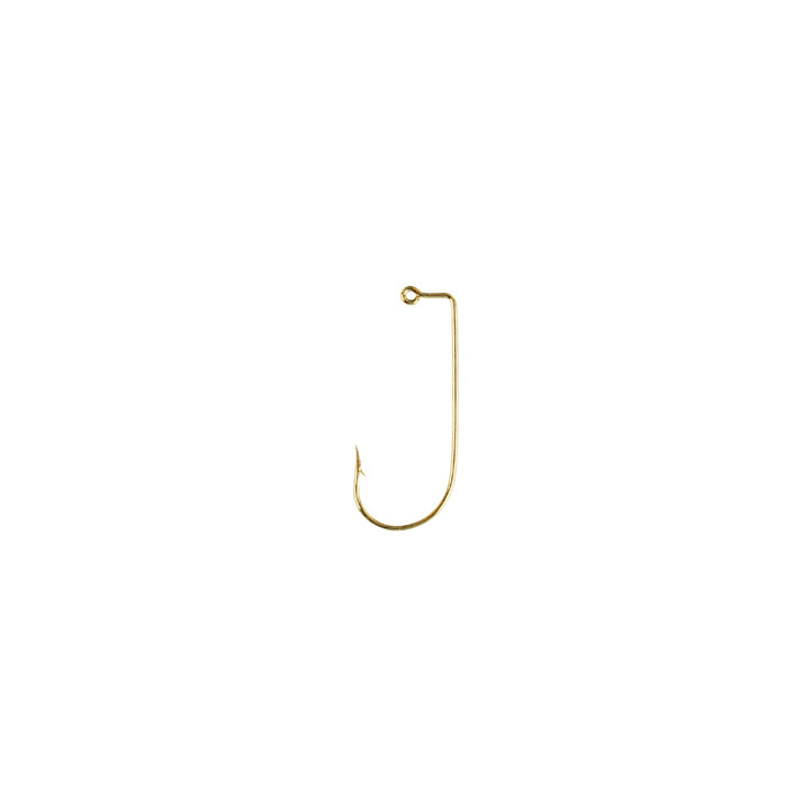 Eagle Claw Aberdeen Jig Hook 100bx - 1 - Gold Eagle Claw Aberdeen Jig Hook 100bx - 1 - Gold