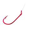 Eagle Claw Baitholder Red Medium Wire Snelled Hook - 8