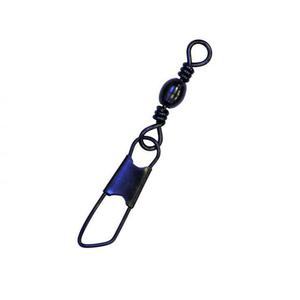 Eagle Claw Black Barrel Swivel With Safety Snap