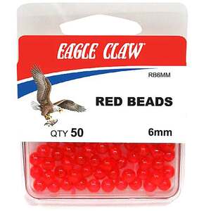 Eagle Claw Beads Lure Component - Red, 3/16in