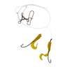 Eagle Claw Lazer Sharp Yellow Curly Tail Grubs Flounder Bait Rig - Size 8 - 8