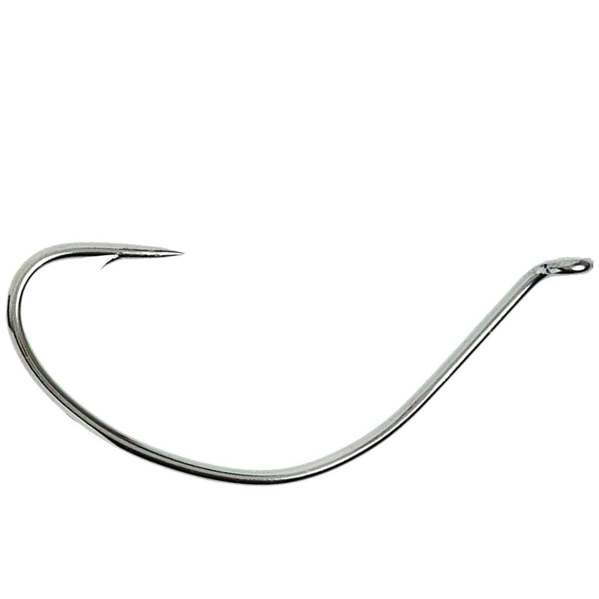 eagle claw offset fishing hooks 4 0 186AH-4 Baitholder Hook, Size 4, Curved/Forged, 2 Sliced Sh Huntsmen Outdoors Weedless hooks allow anglers to work their presentations around cover more efficiently. Eagle Claw Lazer Magworm Extra