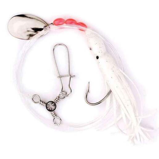 Eagle Claw Lazer Sharp Soft Squid Fluke Bait Rig – White 2/0