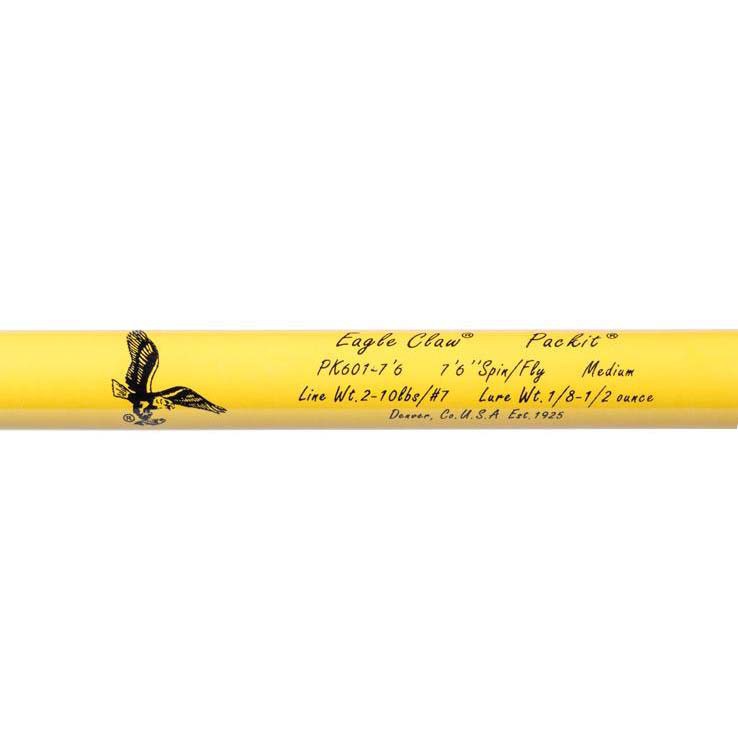 Eagle Claw Pack-It Spinning and Fly Rod - 7ft 6in, Medium Power, 4pc Eagle Claw Pack-It Spinning and Fly Rod - 7ft 6in, Medium Power, 4pc