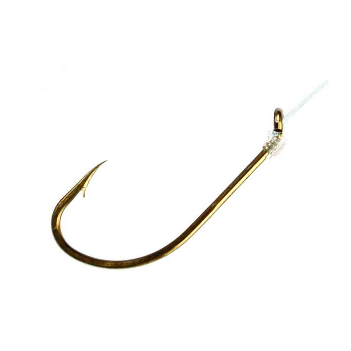 eagle claw plain shank snell fish hook size 4 Gold / 8 packed snelled hooks are a user Eagle Claw 032H Plain Shank