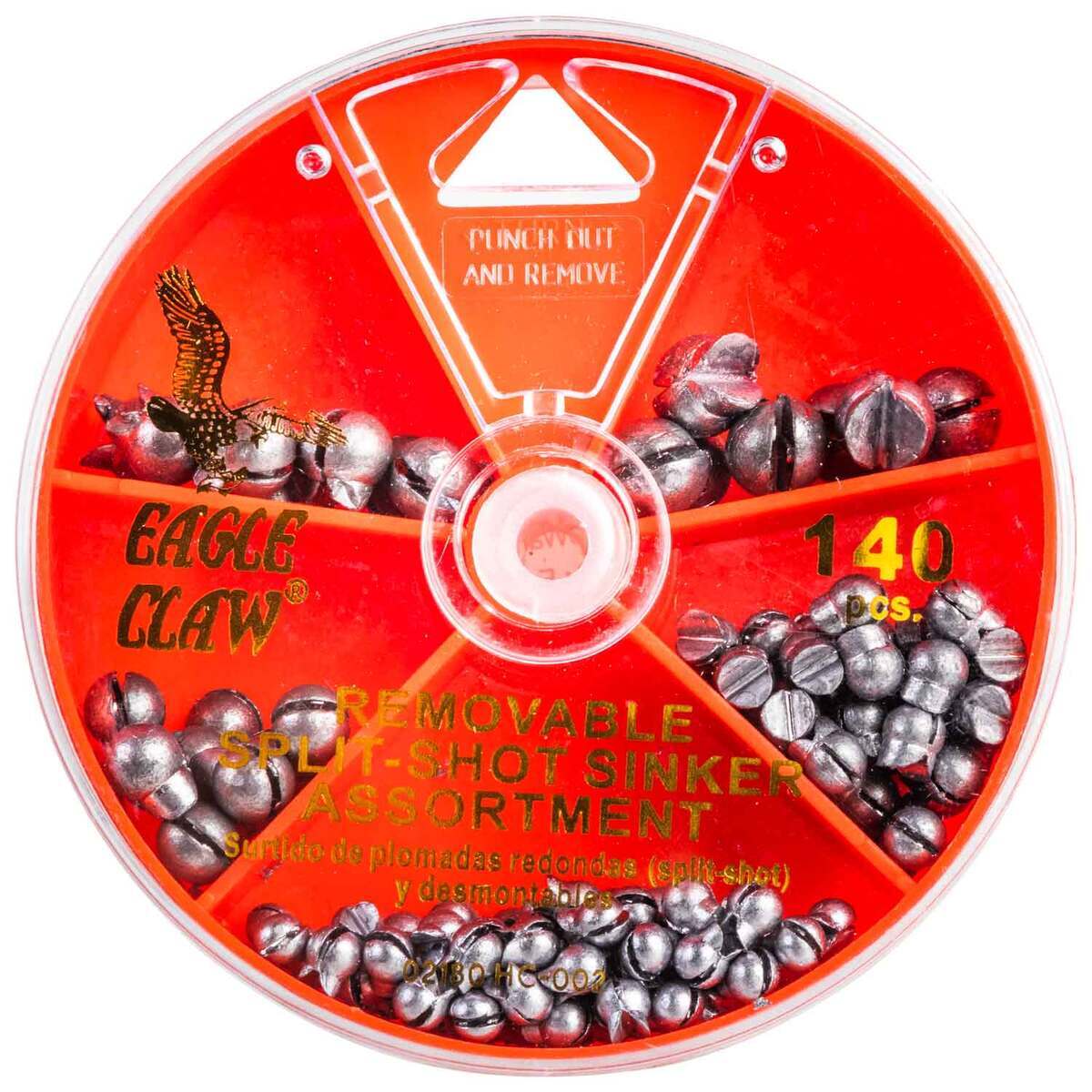 Eagle Claw Removable Split Shot Sinker Assortment – 124pk Eagle Claw Removable Split Shot Sinker Assortment – 124pk