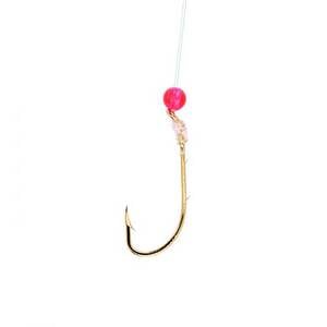 Eagle Claw Snelled hook with Red Bead Baitholder Hook