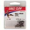 Eagle Claw Ballhead Jig Head - Unpainted, 1/16oz, 10pk - Unpainted