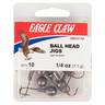 Eagle Claw Ballhead Jig Head - Unpainted, 1/4oz, 10pk - Unpainted