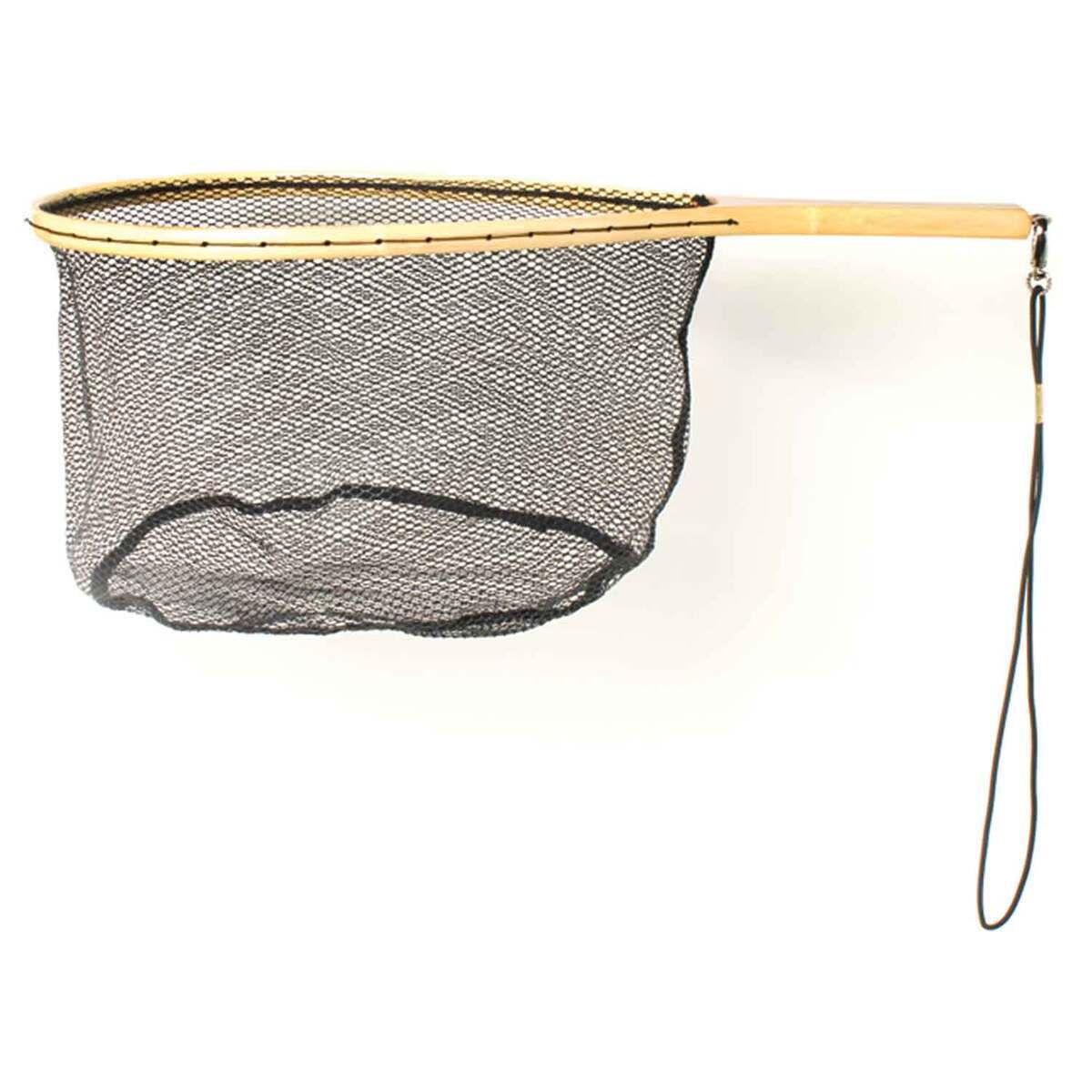 Eagle Claw Wood Trout Net With Rubberized Netting - Natural Wood/Black Eagle Claw Wood Trout Net With Rubberized Netting - Natural Wood/Black