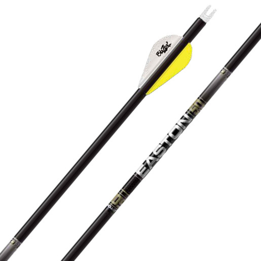 Easton 5.0 Hunting Arrow 300 Spine 32.5in – 6 Pack – Black 300