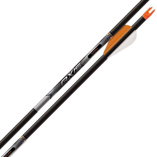Easton 5mm Axis Sport 400 Spine Carbon Arrows – 6 Pack – Black