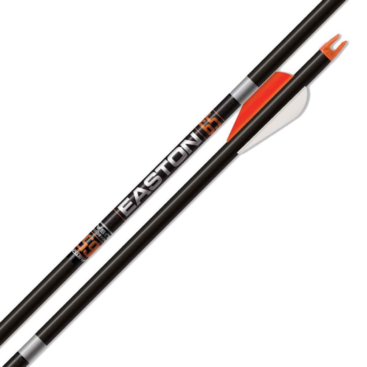 Easton 6.5mm Match Grade 400 spine Carbon Arrows - 12 Pack - Black Easton 6.5mm Match Grade 400 spine Carbon Arrows - 12 Pack - Black