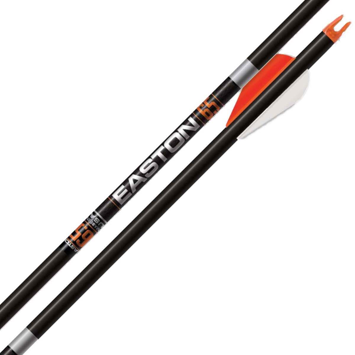 Easton 6.5mm Match Grade 400 Spine Carbon Arrows - 6 Pack - Black Easton 6.5mm Match Grade 400 Spine Carbon Arrows - 6 Pack - Black