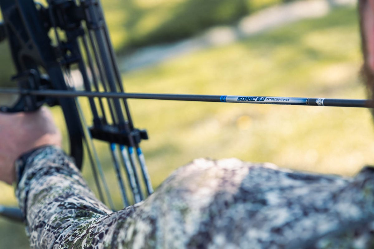 Easton arrow on a crossbow