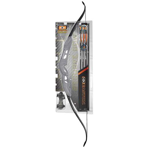 Easton Beginner 10-20lbs Ambidextrous Black Youth Recurve Bow – Archery Kit – Black