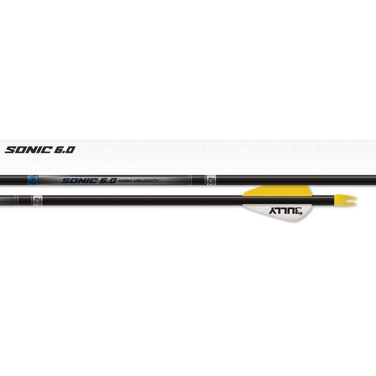 Easton Sonic 6.0 400 spine Carbon Arrows - 6 Pack - Black Easton Sonic 6.0 400 spine Carbon Arrows - 6 Pack - Black