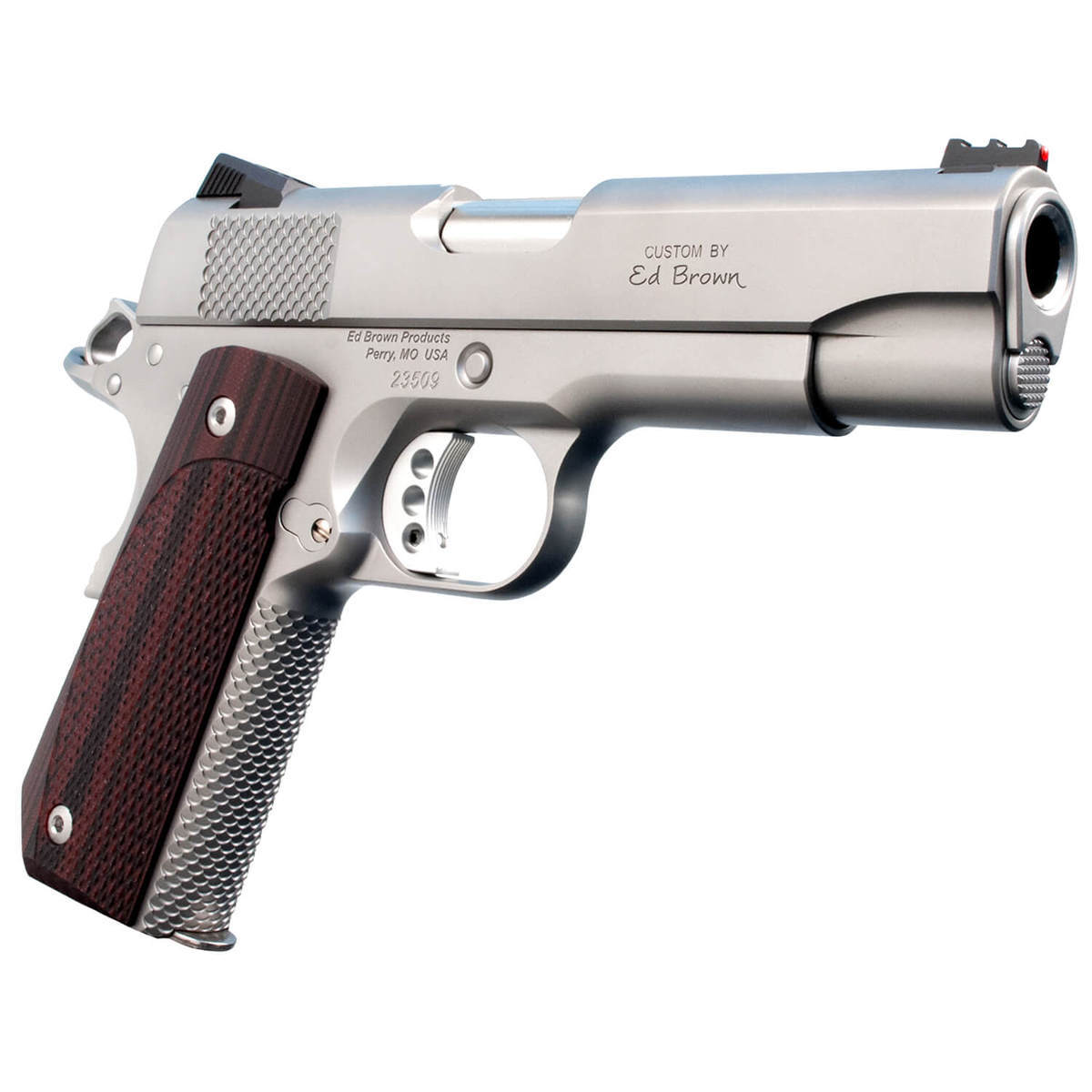 Ed Brown 18 Kobra Carry 45 Auto (ACP) 4.25in Stainless Pistol - 7+1 Rounds - Stainless/Brown Ed Brown 18 Kobra Carry 45 Auto (ACP) 4.25in Stainless Pistol - 7+1 Rounds - Stainless/Brown