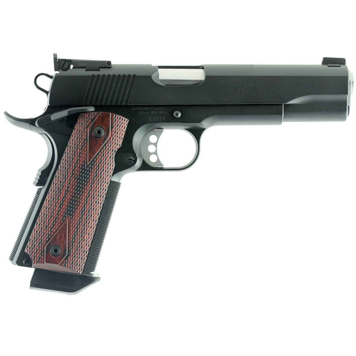 Ed Brown Executive Target G4 45 Auto (ACP) 5in Blue Pistol - 7+1 Rounds - Black/Brown Ed Brown Executive Target G4 45 Auto (ACP) 5in Blue Pistol - 7+1 Rounds - Black/Brown