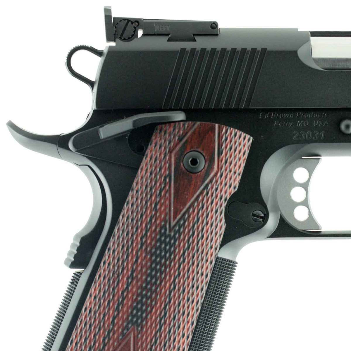 Ed Brown Executive Target G4 45 Auto (ACP) 5in Blue Pistol - 7+1 Rounds - Black/Brown Ed Brown Executive Target G4 45 Auto (ACP) 5in Blue Pistol - 7+1 Rounds - Black/Brown