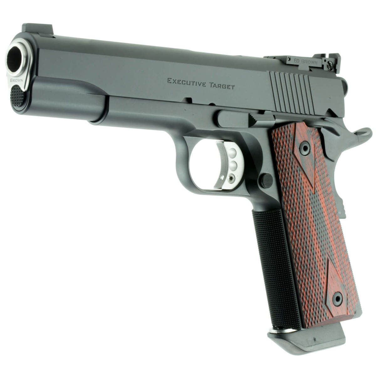 Ed Brown Executive Target G4 45 Auto (ACP) 5in Blue Pistol - 7+1 Rounds - Black/Brown Ed Brown Executive Target G4 45 Auto (ACP) 5in Blue Pistol - 7+1 Rounds - Black/Brown