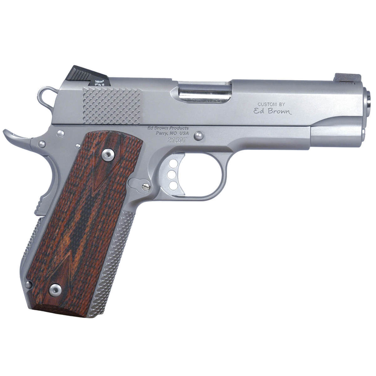 Ed Brown Kobra Carry 45 Auto (ACP) 4.25in Stainless Pistol - 7+1 Rounds - Stainless/Brown Ed Brown Kobra Carry 45 Auto (ACP) 4.25in Stainless Pistol - 7+1 Rounds - Stainless/Brown